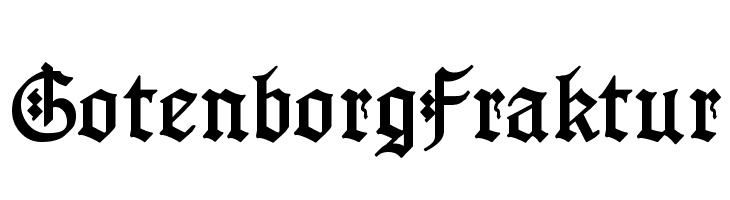 GotenborgFraktur  font caratteri gratis