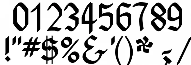 GotenborgFraktur Font OTHER CHARS