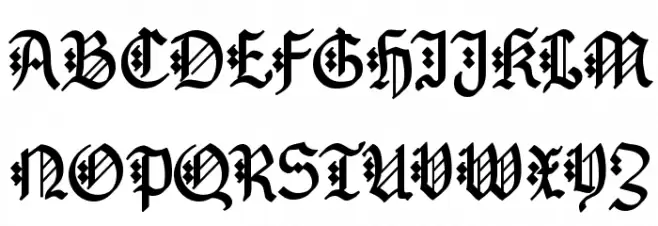 GotenborgFraktur 字体 大写