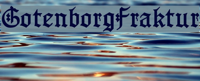 GotenborgFraktur Font examples