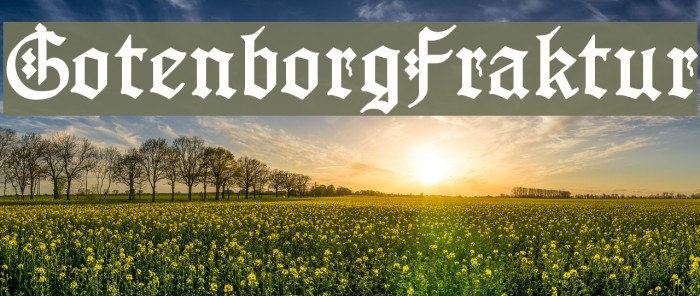 GotenborgFraktur Font examples