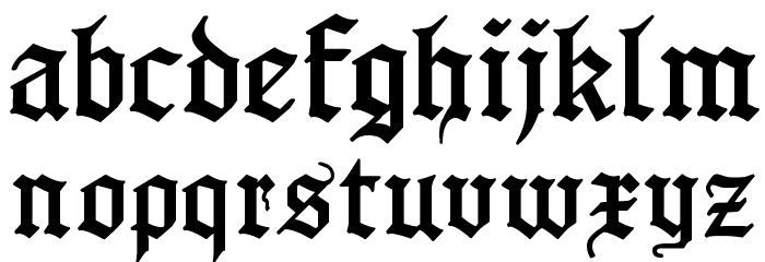 GotenborgFraktur Font LOWERCASE