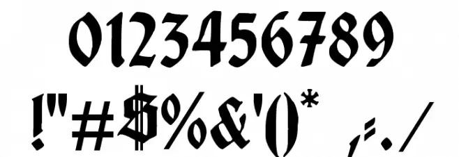 Gotenburg A Bold Font OTHER CHARS