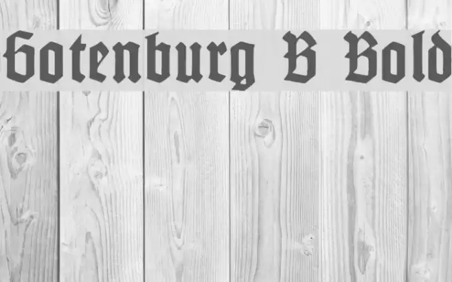 Gotenburg B Bold Font examples