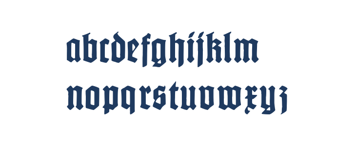 Gotenburg B Bold Lowercase