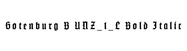 Gotenburg B UNZ_1_L Bold Italic  नि: शुल्क फ़ॉन्ट्स डाउनलोड