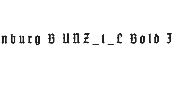 Gotenburg B UNZ_1_L Bold Italic Logo