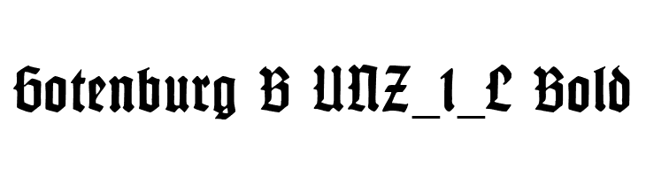 Gotenburg B UNZ_1_L Bold  नि: शुल्क फ़ॉन्ट्स डाउनलोड
