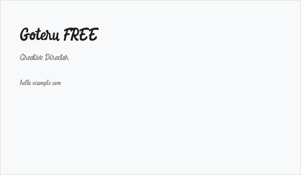 Goteru FREE Business Card