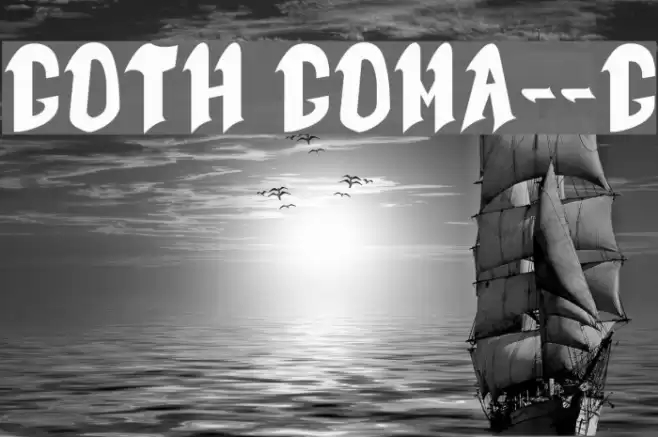 Goth Goma__G Шрифта examples