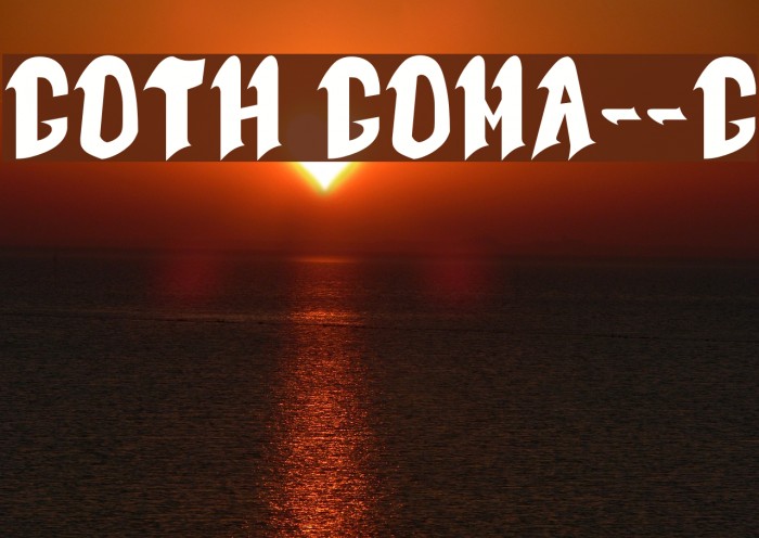 Goth Goma__G Font examples