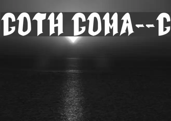 Goth Goma__G Шрифта examples