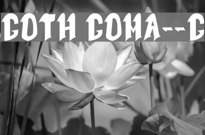 Goth Goma__G Шрифта examples