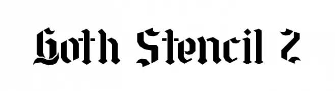 Goth Stencil 2  font caratteri gratis