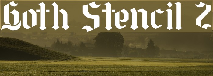 Goth Stencil 2 Font examples