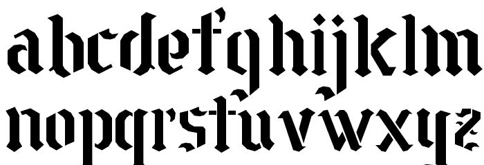 Goth Stencil 2 Font LOWERCASE