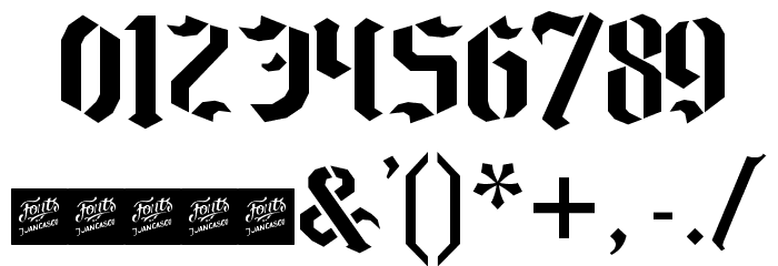 Goth Stencil - personal use Font OTHER CHARS