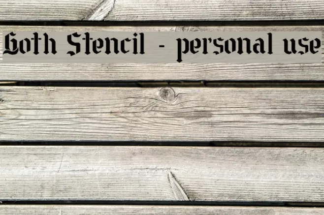 Goth Stencil - personal use Example 1