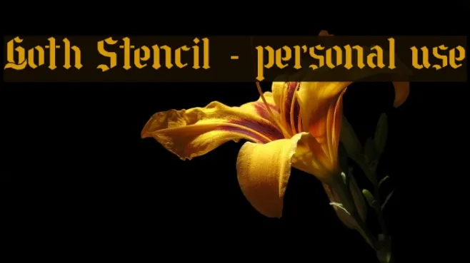 Goth Stencil - personal use Example 2