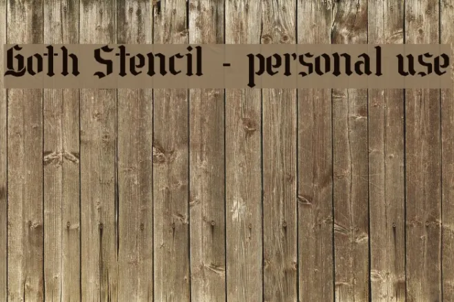 Goth Stencil - personal use Example 3