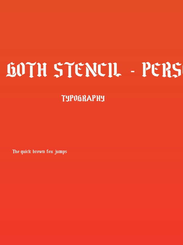 Goth Stencil - personal use Poster