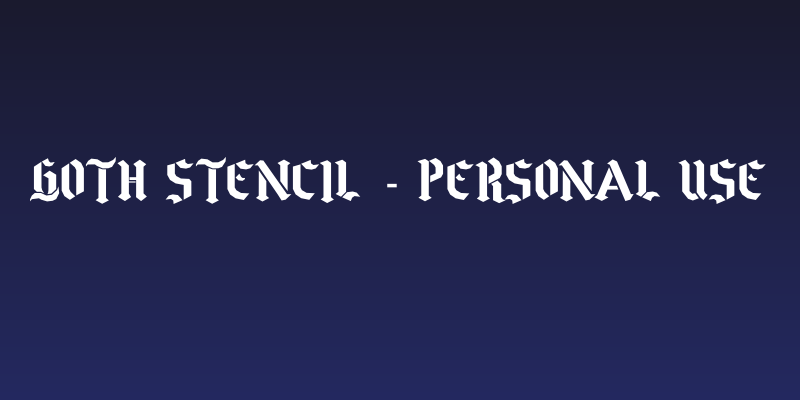 Goth Stencil - personal use Social Header