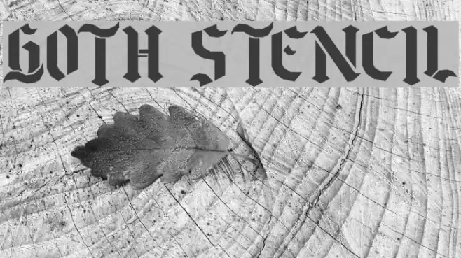 Goth Stencil Font examples