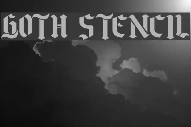 Goth Stencil Font examples
