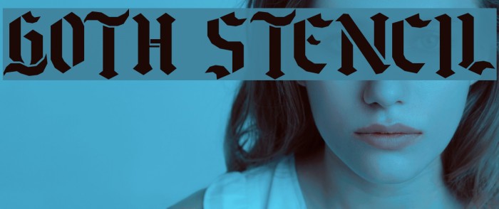 Goth Stencil Fuentes examples