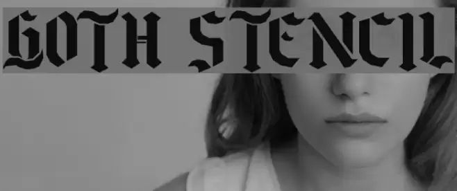 Goth Stencil Font examples