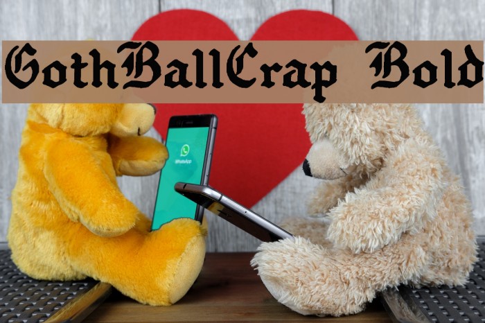 GothBallCrap Bold Font examples