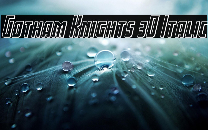Gotham Knights 3D Italic Example 1