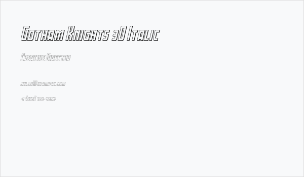 Gotham Knights 3D Italic Business Card