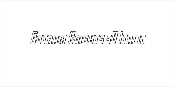 Gotham Knights 3D Italic Logo