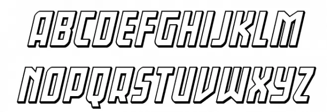 Gotham Knights 3D Italic फ़ॉन्ट लोअरकेस
