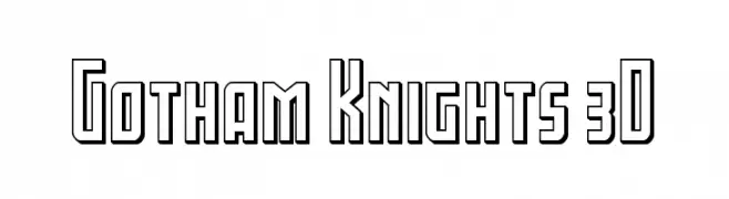 Gotham Knights 3D  Frei Schriftart Herunterladen
