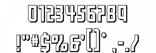 Gotham Knights 3D Font OTHER CHARS