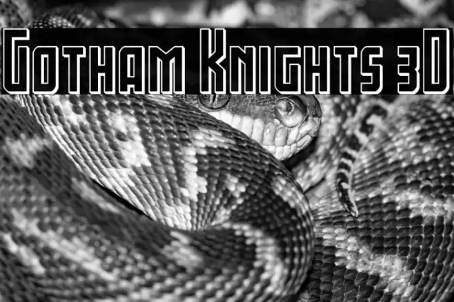 Gotham Knights 3D Font examples
