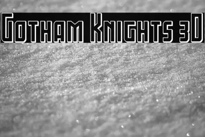 Gotham Knights 3D Font examples