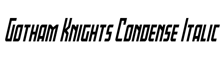 Gotham Knights Condense Italic  Fuentes Gratis Descargar