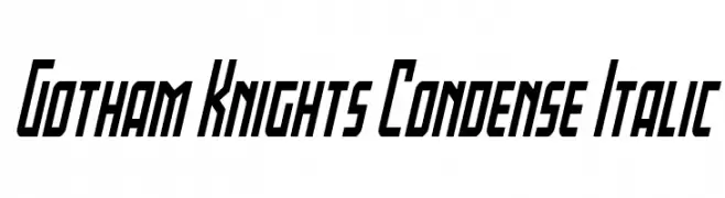 Gotham Knights Condense Italic  Frei Schriftart Herunterladen