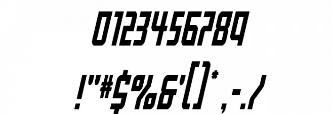 Gotham Knights Condense Italic Font OTHER CHARS