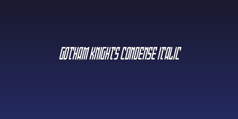 Gotham Knights Condense Italic Social Header