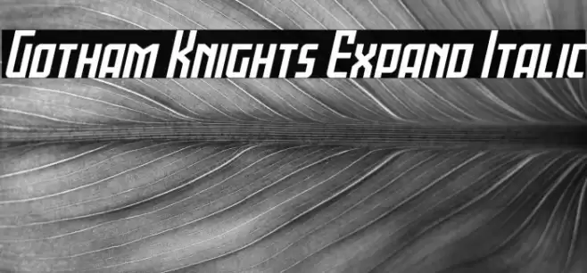 Gotham Knights Expand Italic Font examples