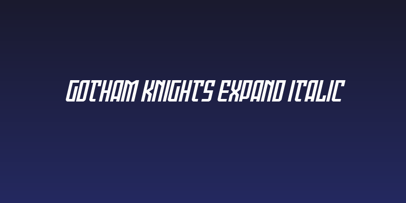 Gotham Knights Expand Italic Social Header