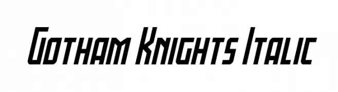 Gotham Knights Italic  font caratteri gratis