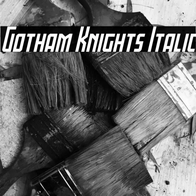 Gotham Knights Italic Font examples