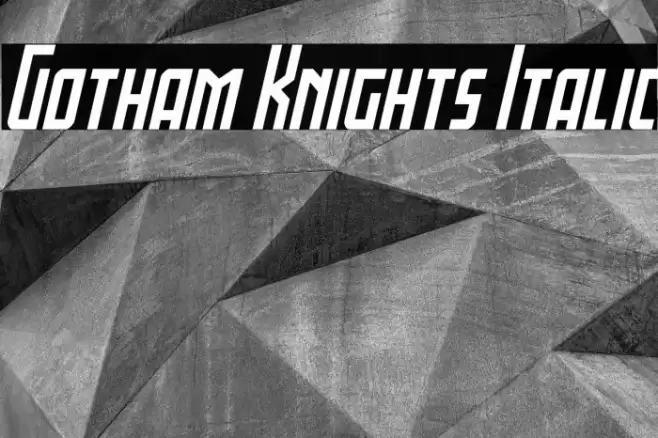 Gotham Knights Italic Font examples