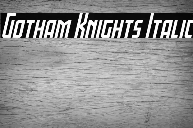 Gotham Knights Italic Font examples