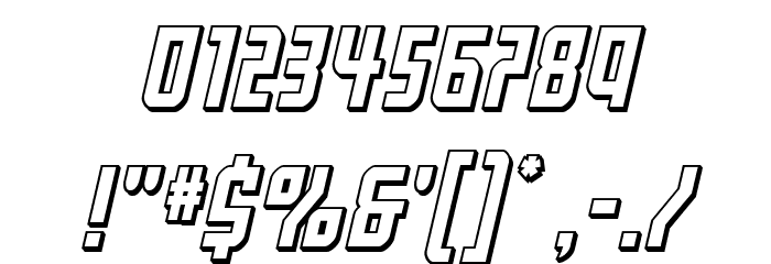 Gotham Knights Mid 3D Italic Font OTHER CHARS